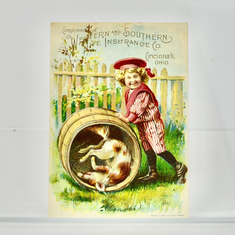 Western Southern Life Insurance Company Victorian Trading Card Antique